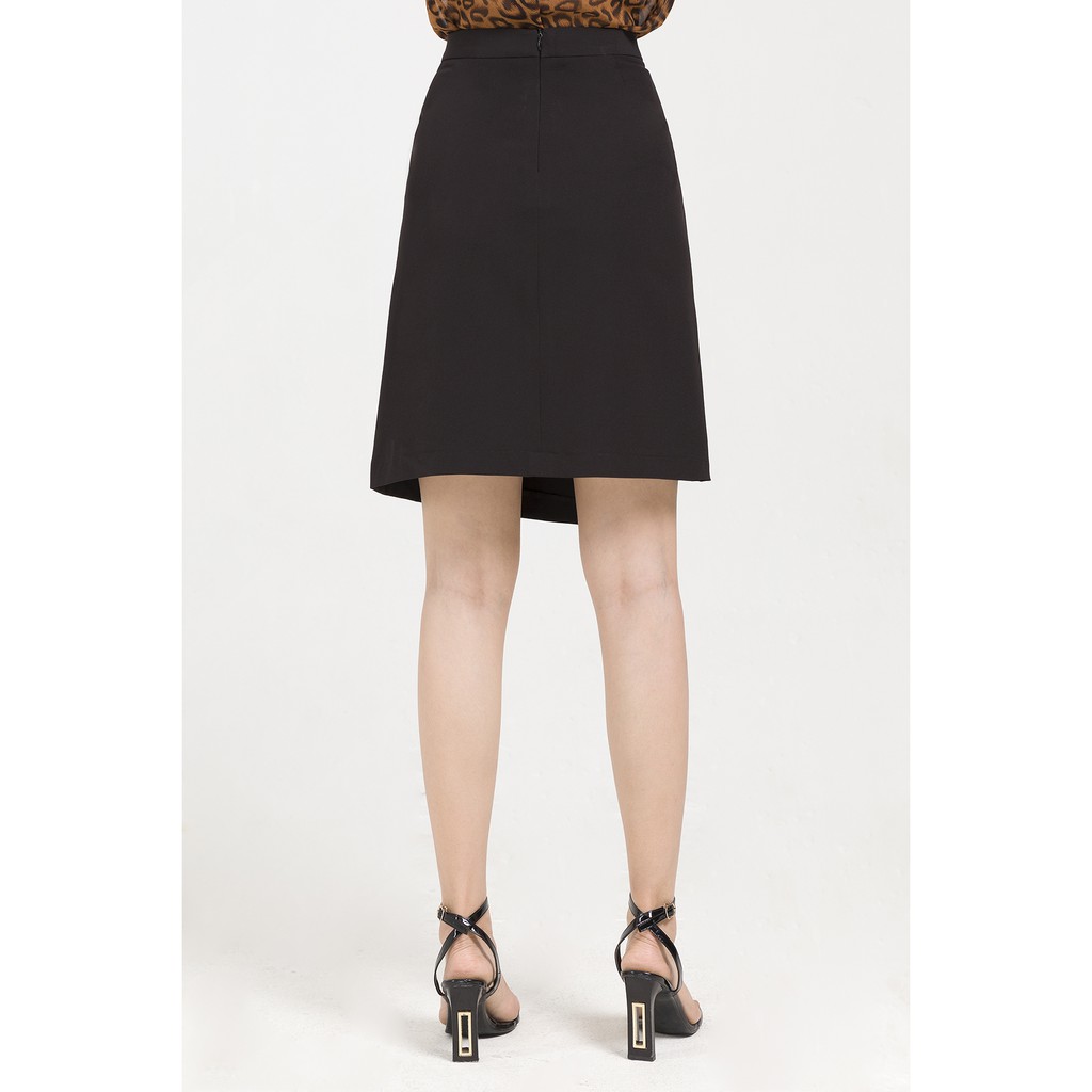 Chân váy A xẻ vát LAMER L62R20Q015 (Đen) | BigBuy360 - bigbuy360.vn