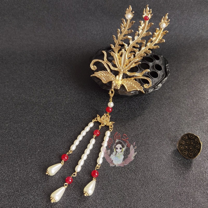 Trâm cài tóc phượng hoàng trang sức cổ trang (1 cái)