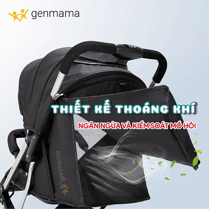 Xe đẩy cho bé gấp gọn, siêu nhẹ. Xe đẩy em bé 3 tư thế: ngồi, ngả, nằm kèm đệm ngồi, lót chống thấm, màn chống côn trùng