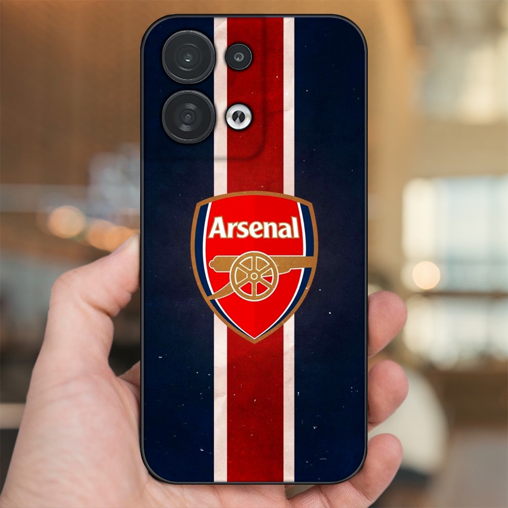 Ốp lưng Oppo Reno 8 5G viền đen in hình Arsenal FC