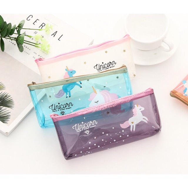Bóp viết Unicorn trong suốt