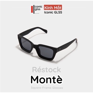 Kính mát MONTE IconicGLSS mắt vuông cao cấp chất liệu acetate thân thiện lens phân cực chống tia uv400