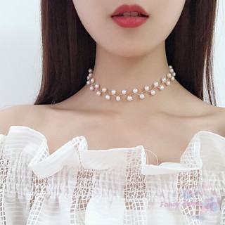 Vòng cổ choker thiết kế chuỗi ngọc trai nhỏ cho nữ