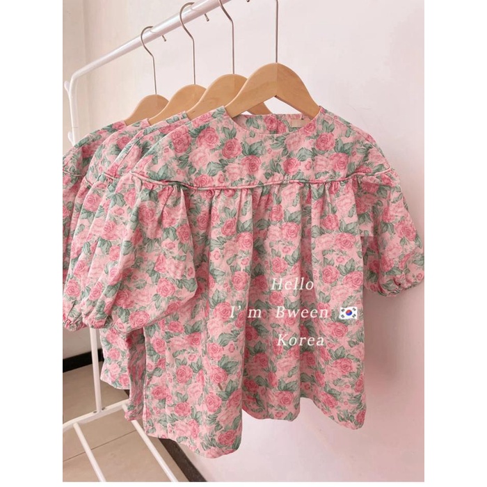 Áo Sơ Mi Tay Dài Họa Tiết Hoa Phong Cách Hàn Quốc Thời Trang Mùa Xuân Mới 2022 Dành Cho Bé Gái