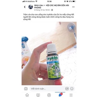 Tinh chất ho Ivykids Úc 20ml