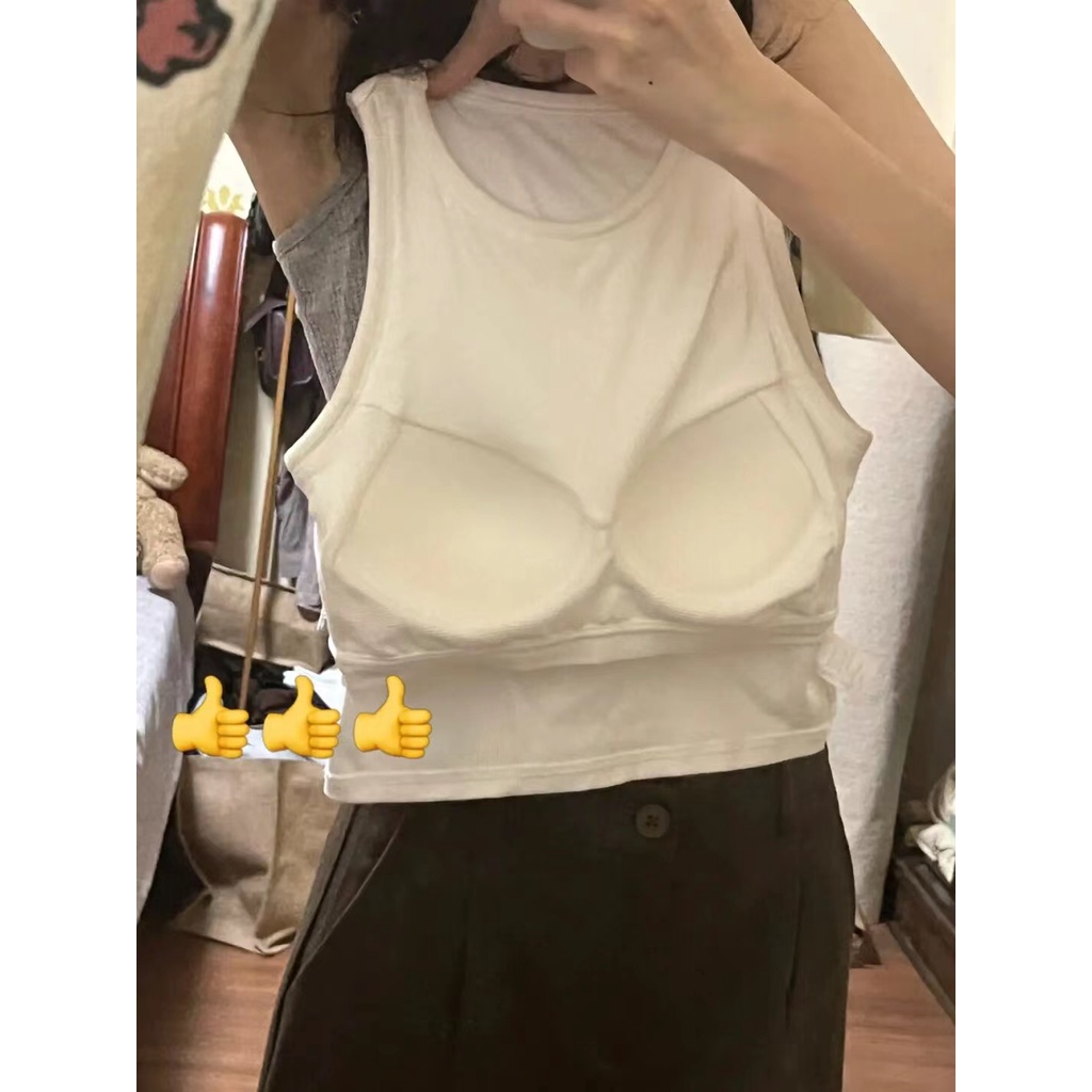 Áo Tank Top Ôm Dáng Có Mút Ngực Thời Trang Quyến Rũ Cho Nữ