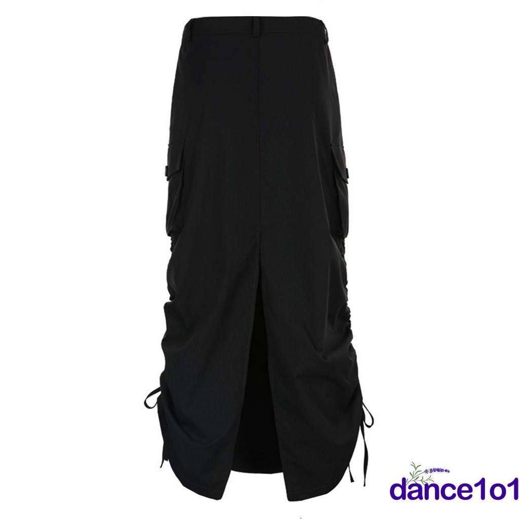 Chân Váy Midi Nhún Bèo Phong Cách Vintage Thời Trang Cho Nữ Cỡ 1O1-Harajuku