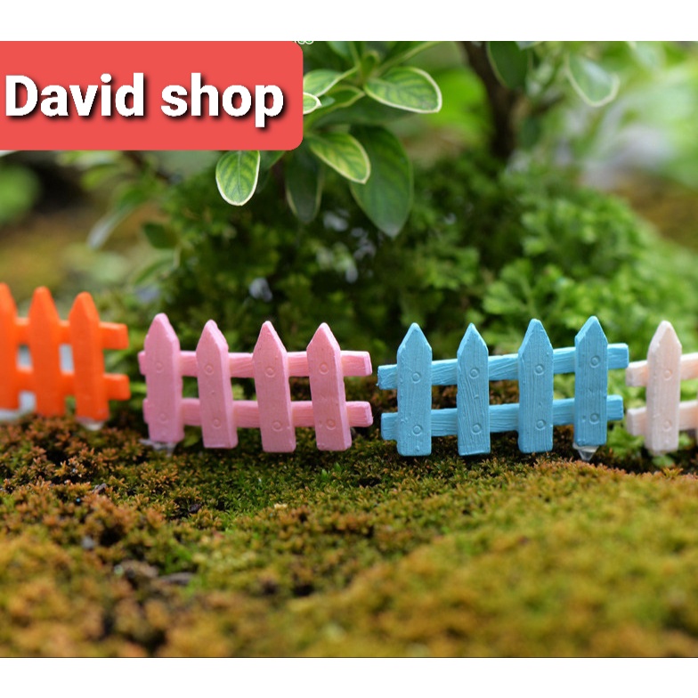 Hàng rào vân gỗ- tiểu cảnh terrarium- decor mô hình