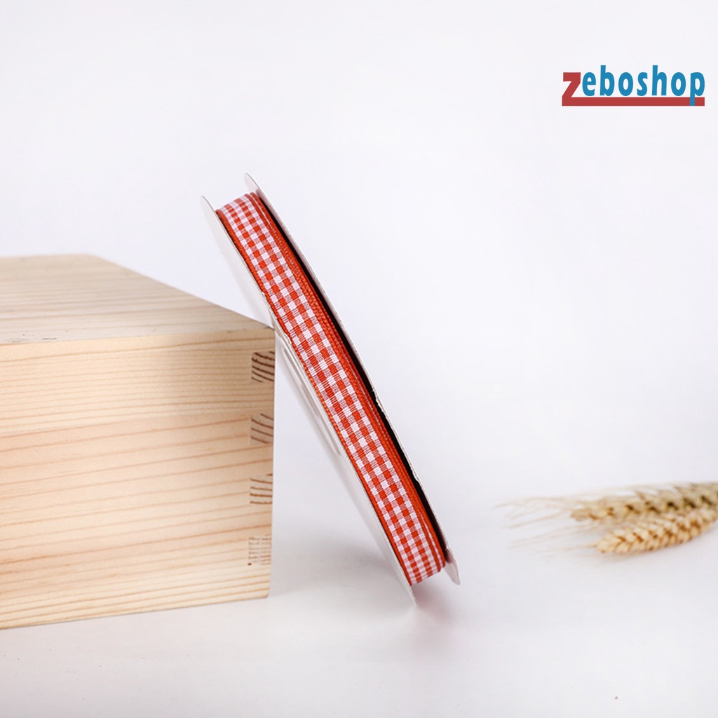 1 Cuộn Dây Ruy Băng Kẻ Sọc Caro Thắt Nơ Dễ Phối Đồ Trang Trí Hộp Quà Cho Bữa Tiệc DIY