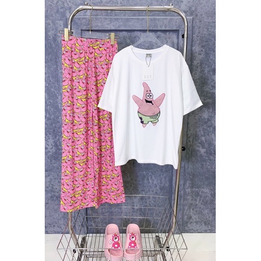 Set mặt quỷ thêu quần suông xinh xắn hàng loại 1 vải đẹp giá tôt N1