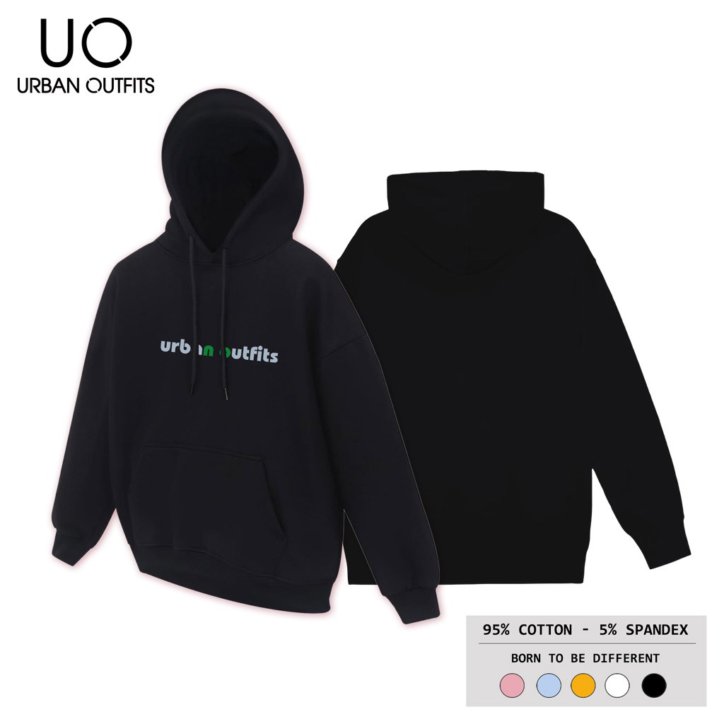 Hàng OUTLET 2 Màu HOO00 Áo Hoodie Nam Nữ Form Rộng URBAN OUTFITS In Chữ UO Thun Cotton Nỉ