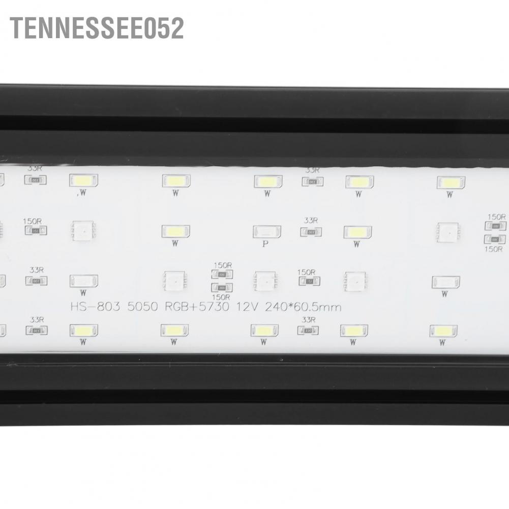 Tennessee052 Fish Tank Light 30LED Full Spectrum 12W Adjustable Planted Aquarium Lamp for Landscape Freshwater US Plug 100‑240V