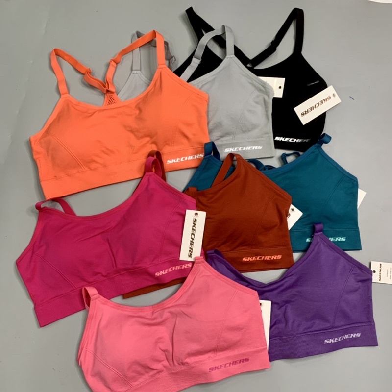 Áo Bra tập Gym Yoga nữ Skechers cao cấp xuất xịn, vải dệt kim mềm mịn co dãn tốt