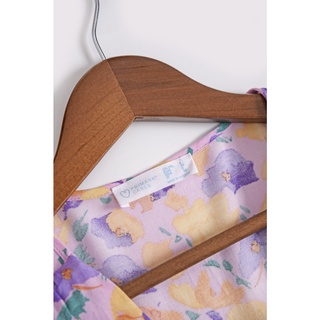 Đầm hoa tím PRIMARK tay ngắn