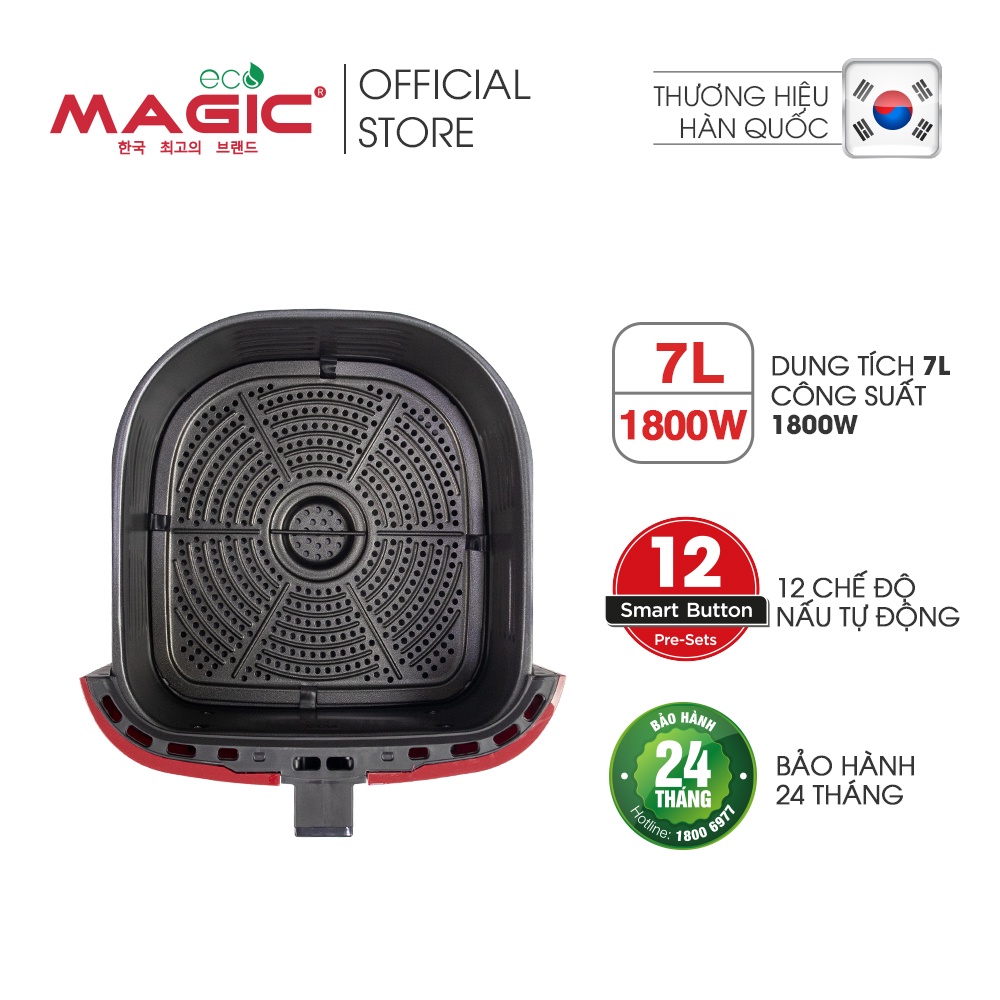 Nồi Chiên Nướng Không Dầu Magic Eco AC-123,dung tích 7L, Bảo hành chính hãng