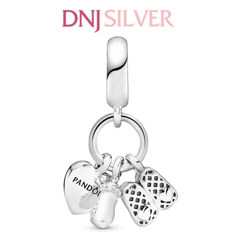 Charm bạc 925 cao cấp, hàng chuẩn bạc - Charm Baby Bottle & Shoes thích hợp để mix vòng tay charm - DN185