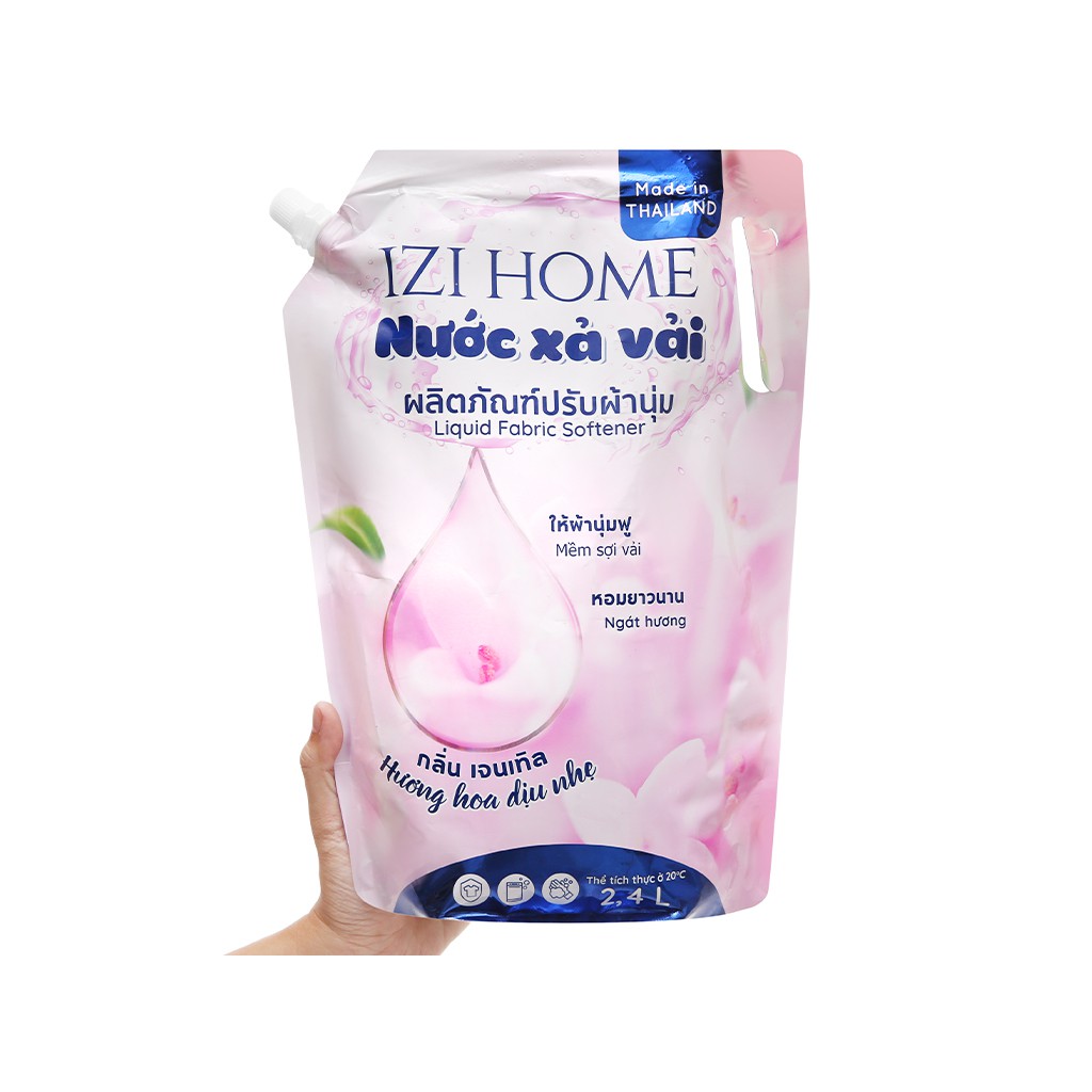 Nước xả vải IZI HOME hương hoa dịu nhẹ túi 2.4 lít -BH 01