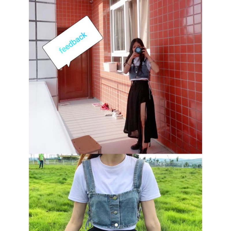 SET ÁO CROP TOP 🚥 ÁO 3 LỖ JEANS