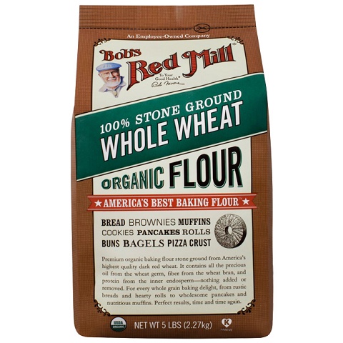 Bob's Red Mill Bột Mì Nguyên Cám Hữu Cơ 2.27kg - Chứa cả lớp cám, lớp lõi và lớp mầm của hạt mì-Giàu chất xơ và vitamin