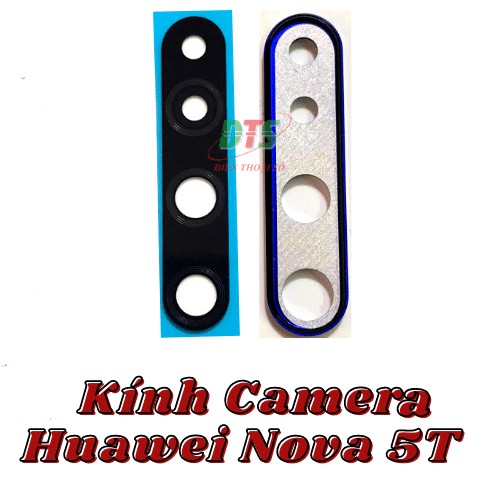 Kính và chụp camera dùng cho huawei nova 5t màu xanh ,đen