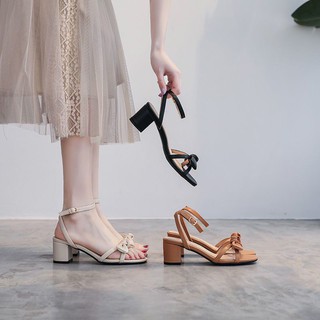 Sandal gót 6p vuông