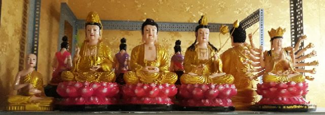 Bộ tượng Tây phương tam thánh ngồi 50cm