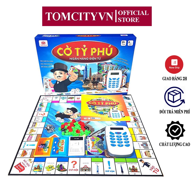  Trò chơi Cờ Tỷ Phú Việt Nam Tomcity cao cấp quẹt thẻ ATM giúp rèn luyện tư duy kinh doanh