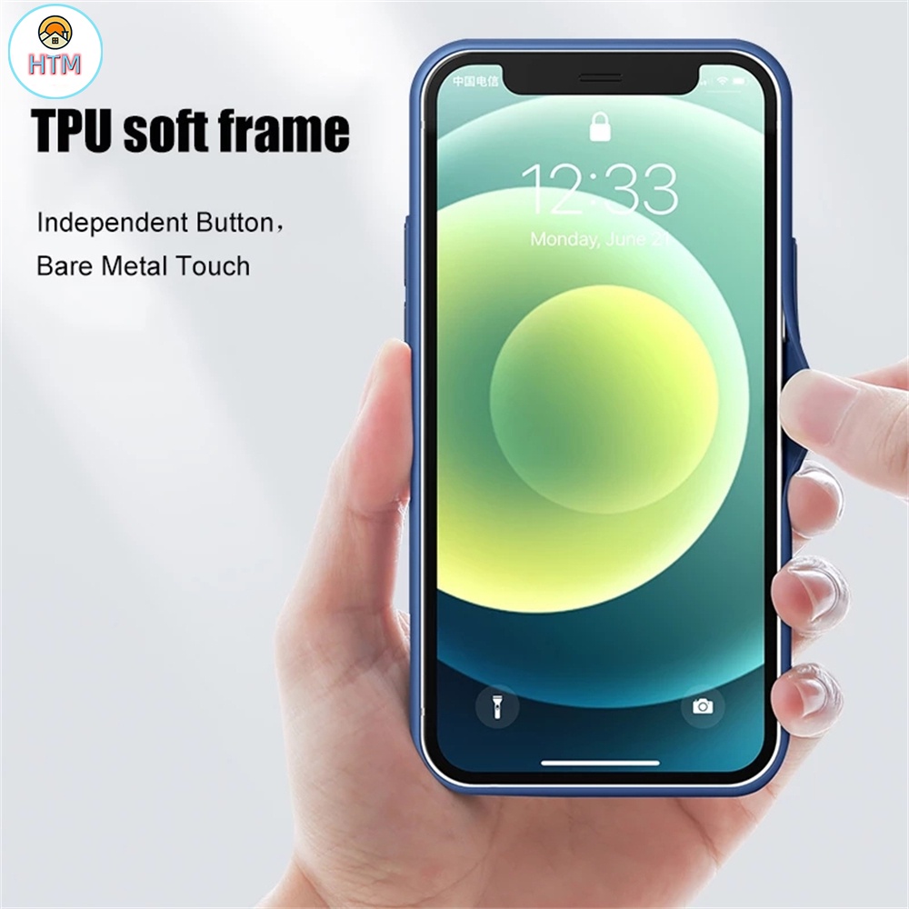 Ốp Điện Thoại Cạnh Vuông Siêu Mỏng Bề Mặt Nhám Bảo Vệ Camera Cho iPhone 13 12 11 Pro Max XS Max XR X