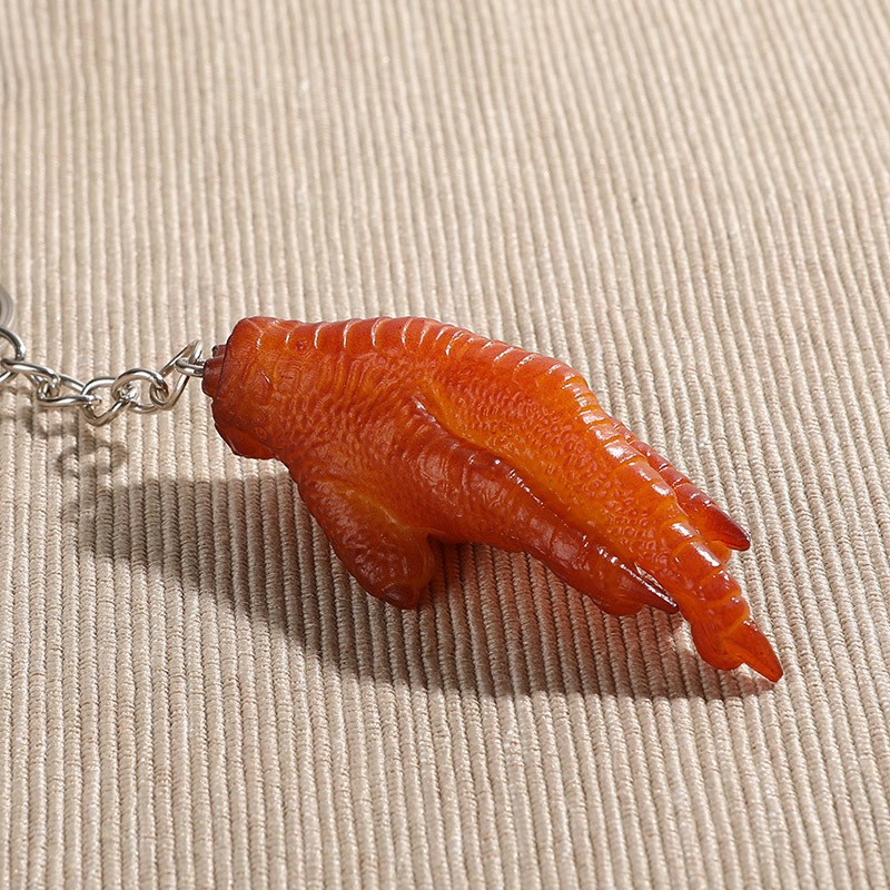 Đồ quà lưu niệm móc khóa dây cặp sách balo túi xách hình đồ ăn xinh xắn dễ thương cute giá rẻ dây inox thịt tôm kho