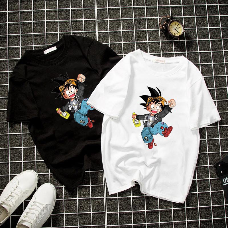 Áo thun unisex goku cá tính màu trắng 2019T835