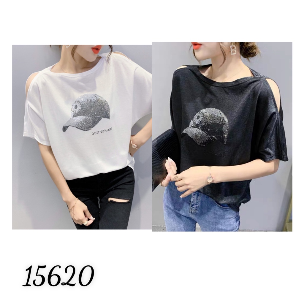 Áo thun BIGSIZE rớt vai Hình NÓN 15620