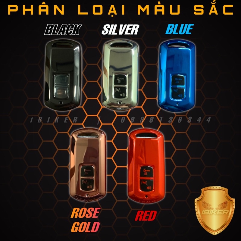 Bọc chìa khoá smartkey TPU LUXURY trang trí, bảo vệ remote 2 nút xe Honda