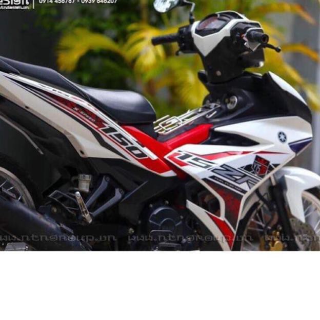 #Tem xe #exciter 150 trắng đỏ đen 3 lớp ko bay màu