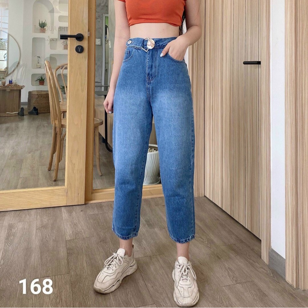 QUẦN JEAN BAGGY NỮ CẠP KIỂU SIÊU CAO MS 168 [CLIP THẬT] [FREESHIP] hàng loại 1, VẢI DÀY
