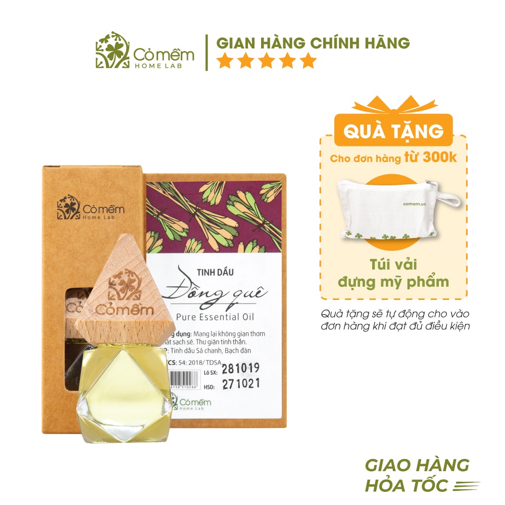 Tinh Dầu Treo Hương Đồng quê Sả Chanh Thiên Nhiên Nguyên Chất Đuổi Muỗi Cỏ Mềm 8,5ml