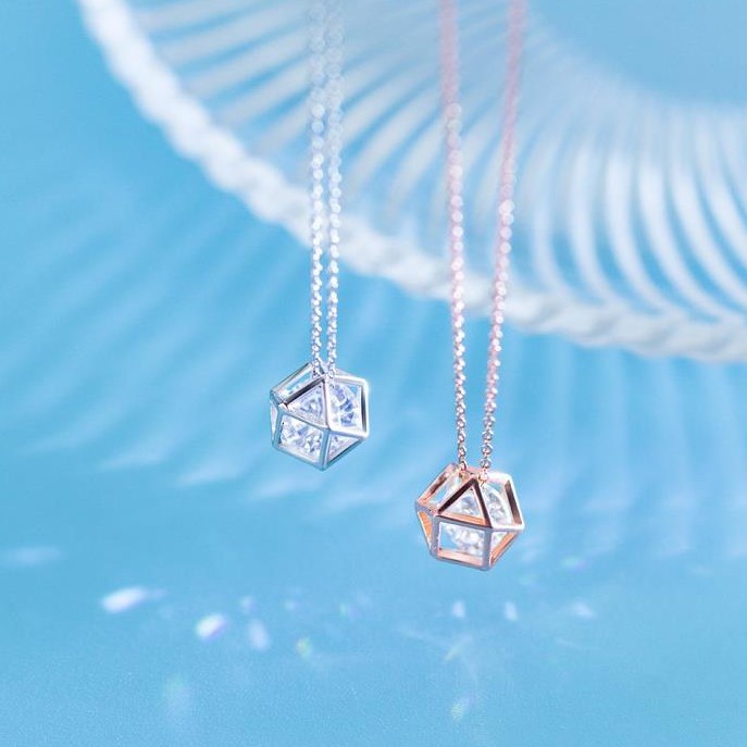 Dây chuyền mạ bạc S925 đính đá zircon thời trang dành cho nữ
