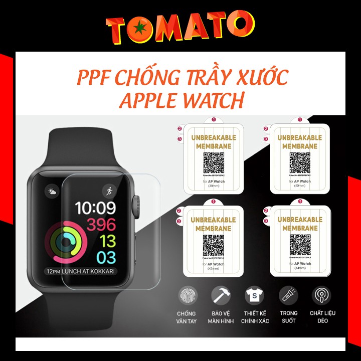 Miếng dán PPF Apple Watch Tự Phục Hồi Trầy Xước Cho Series 1,2,3,4,5