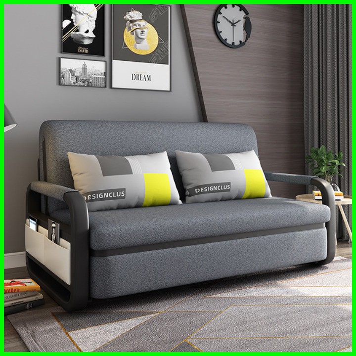 Giường thông minh gấp gọn thành ghế, Ghế sofa đa chức năng không có hộc đựng đồ[ Tặng kèm 2 gối ]. KT: 1m3 x 1m9