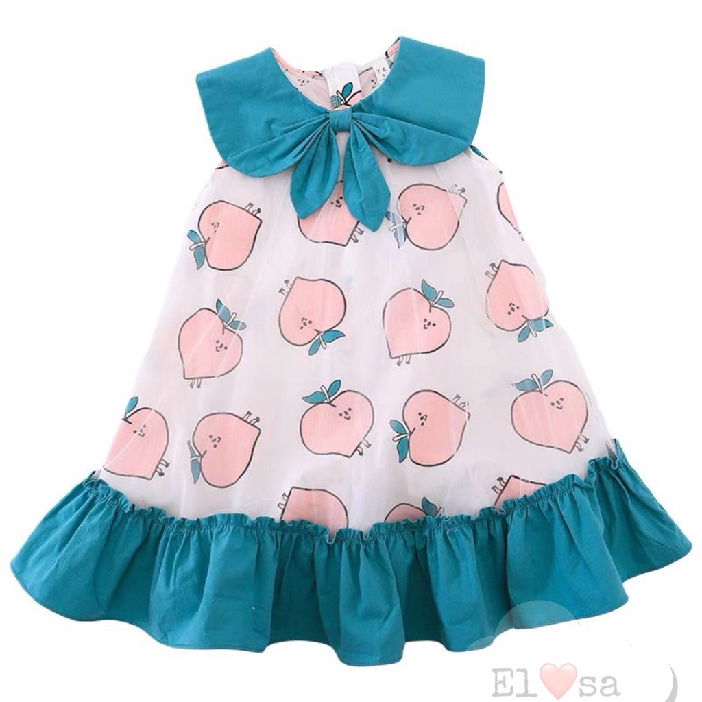 Váy bé gái quả đào nơ cổ đuôi cá XHN1030