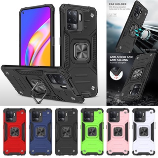 Ốp Điện Thoại Kiểu Giáp Chống Sốc Thời Trang Kèm Giá Đỡ Nhẫn Từ Tính Cho OPPO A94 A54 4G