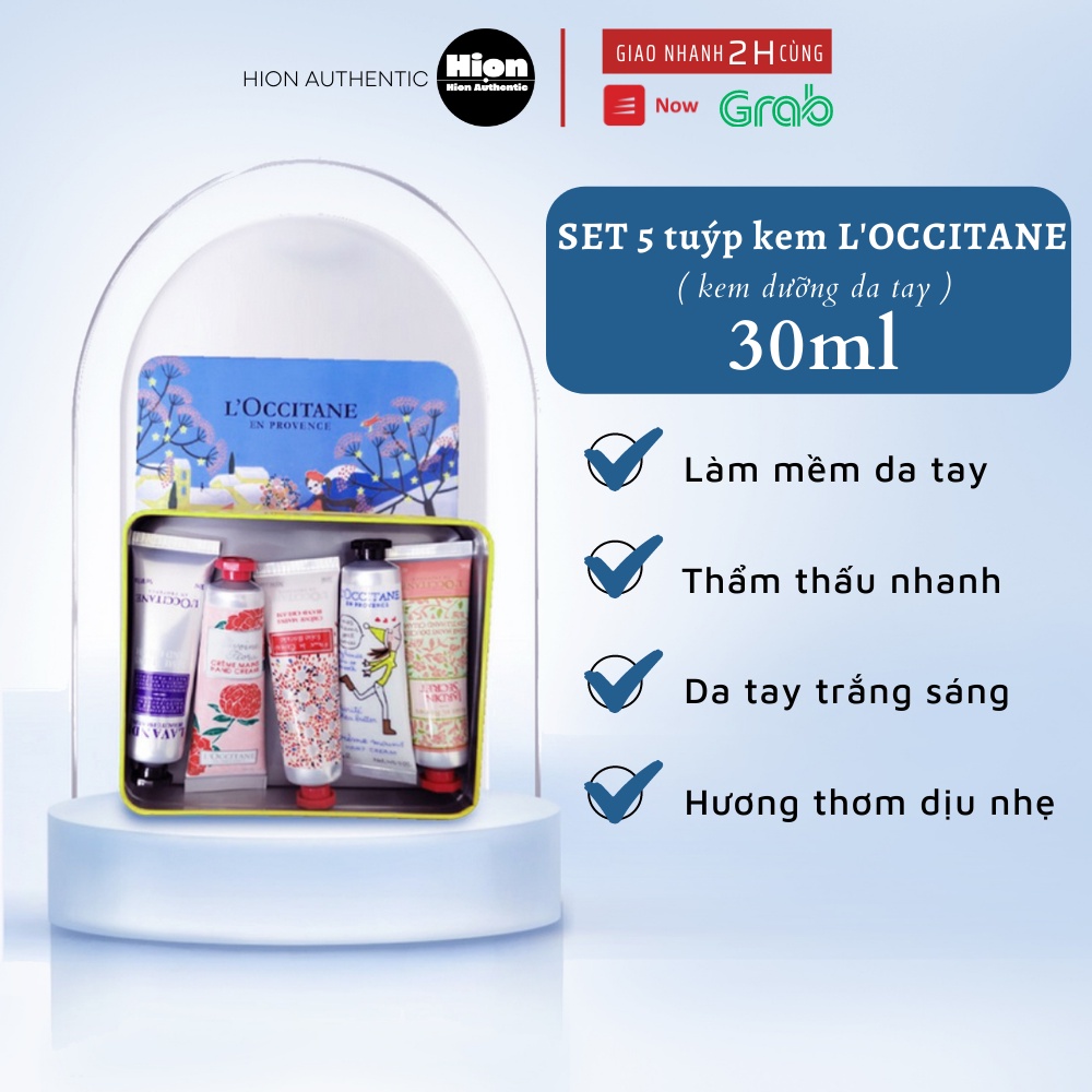 Set 5 Tuýp Kem Dưỡng Da Tay L'OCCITANE 30ml Phiên Bản Giáng Sinh