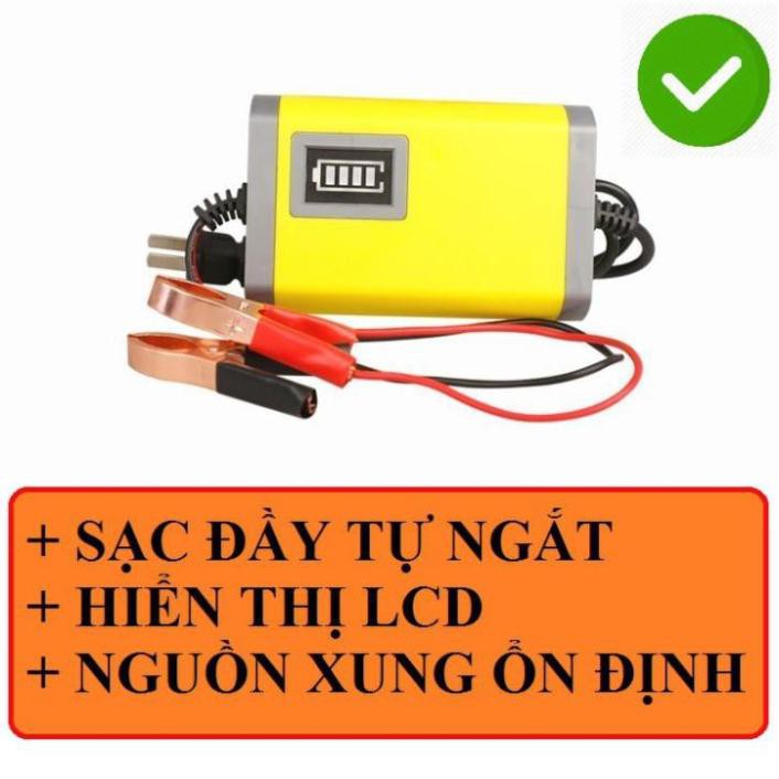 Bộ Sạc Ắc Quy Thông Minh Tự Ngắt 12V 7ah 10ah 12ah 15ah 18ah 20ah Máy Sạc Ắc Quy Xe Máy