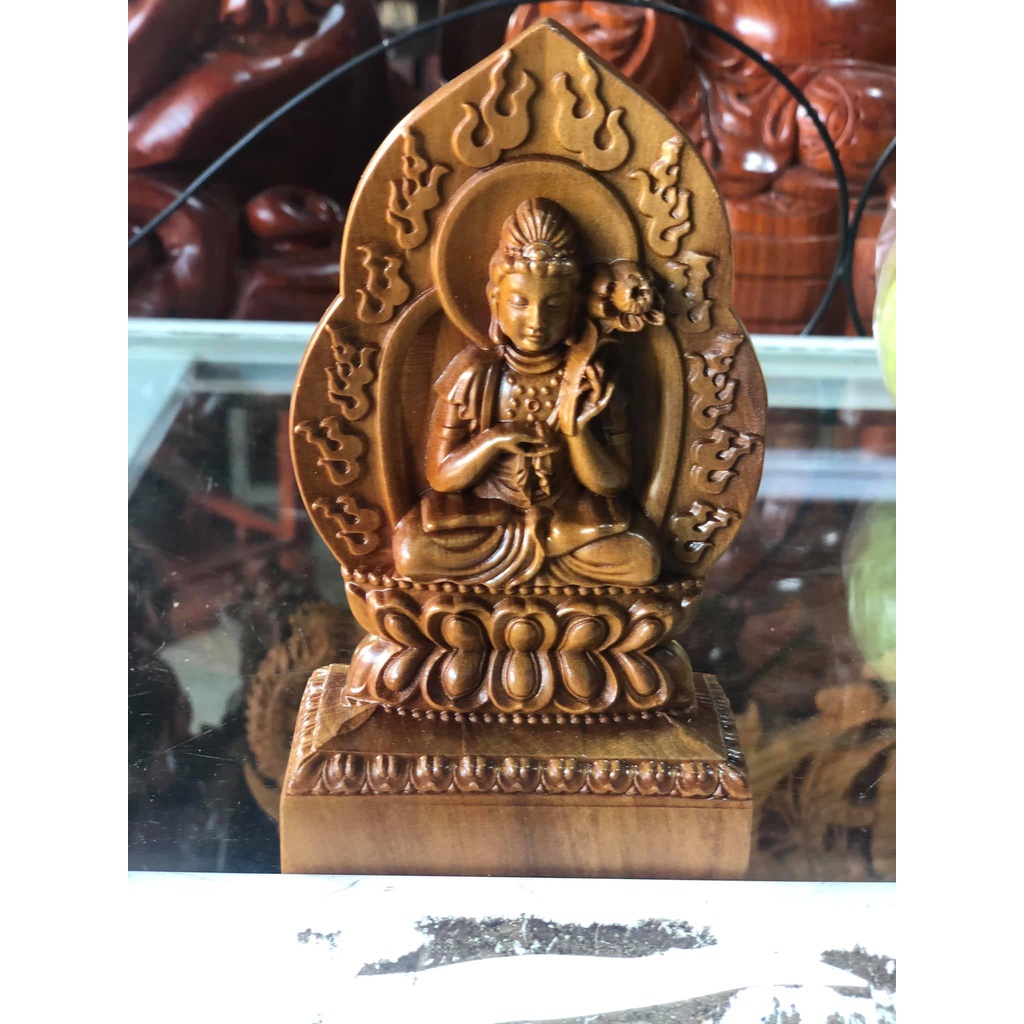 Tượng  Phật A Di Đà bằng gỗ - Tuổi Tuất, tuổi Hợi-TẶNG 1 VÒNG ĐEO TAY