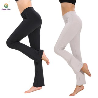 Quần dài ống loe in họa tiết tập Yoga thời trang cho nữ
