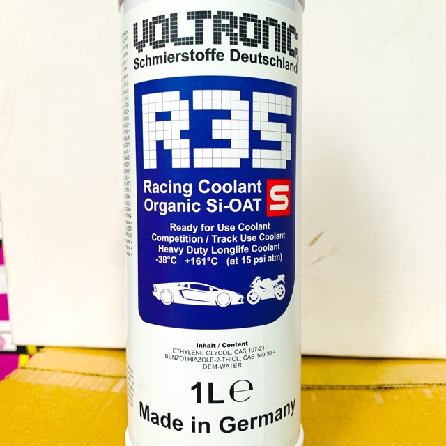 Nước Làm Mát Đã Pha Sẵn Voltronic R35-S Racing Coolant  1Lit - 161 Độ Sôi - Made in Germany