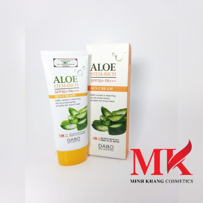 Kem Chống Nắng Dưỡng Da Lô Hội DABO ALOE STEM RICH