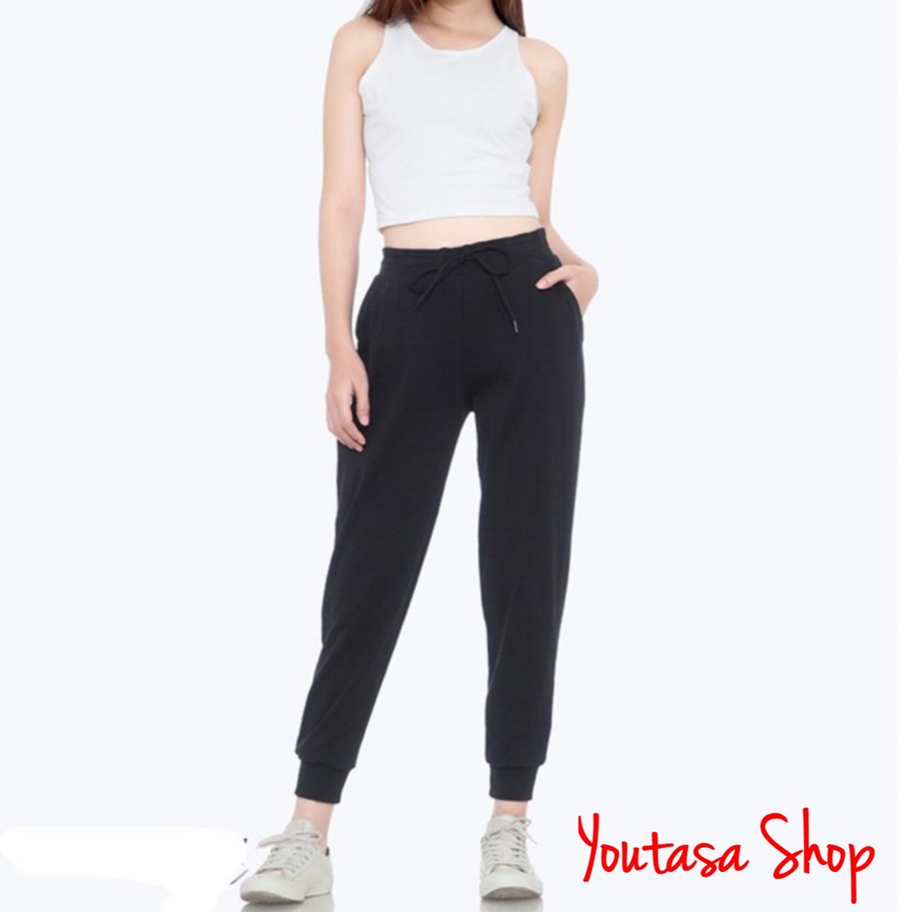 Quần Jogger len tăm Đen&Ghi&Xám-3 Size:S/M/L
