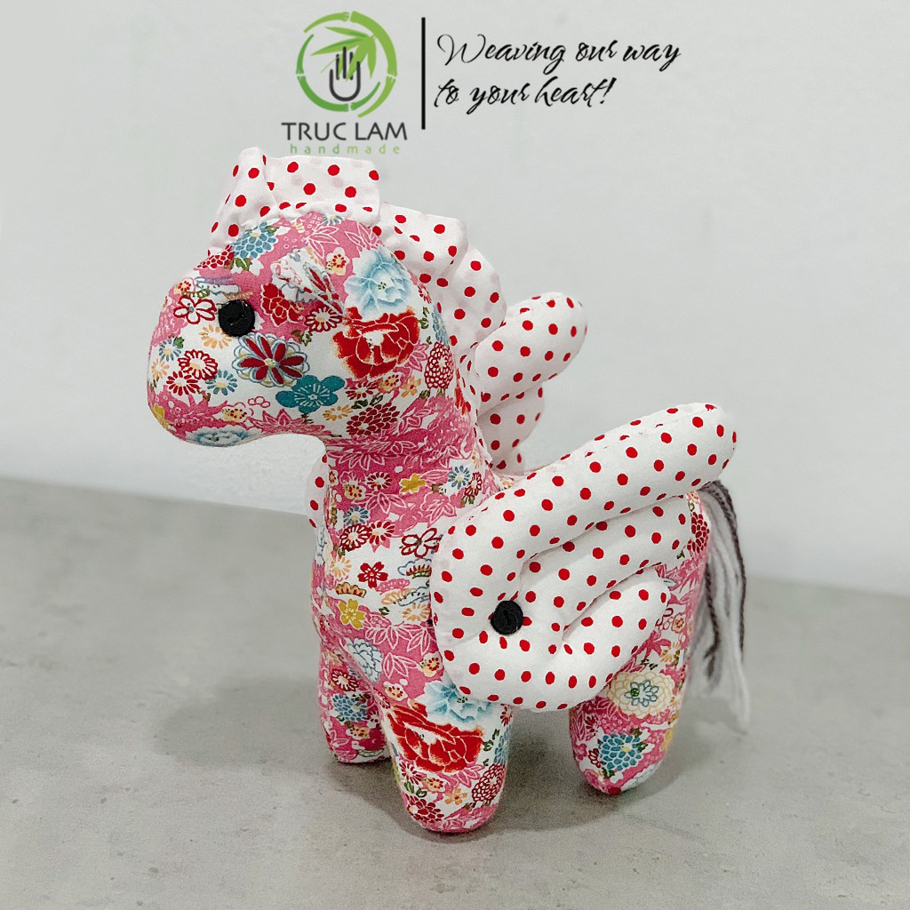 Đồ Chơi Cho Bé Thú Nhồi Bông Hình Con Ngựa Pony Vải Hoa Bông Gòn Cao Cấp P3 – Trúc Lâm Handmade