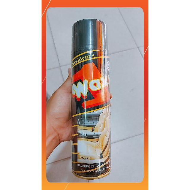 Chai Xịt bóng đa năng như gỗ , dàn áo xe máy , xe hơi , vỏ xe ...THương hiệu việt nam Wax 1