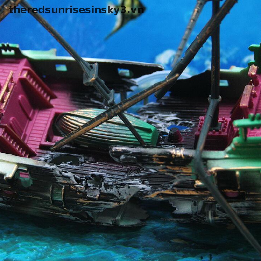 Mô Hình Tàu Trang Trí Bể Cá 3Vn